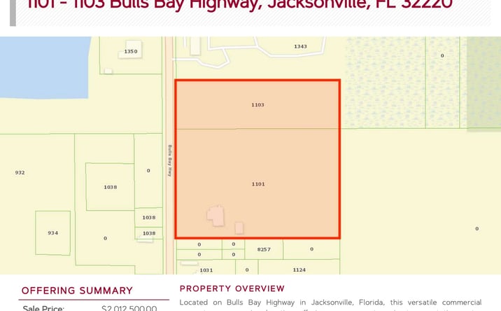 Pictures of Land property located at 1101 - 1103 Bulls Bay Highway, Jacksonville, FL 32220 for sales - image #1