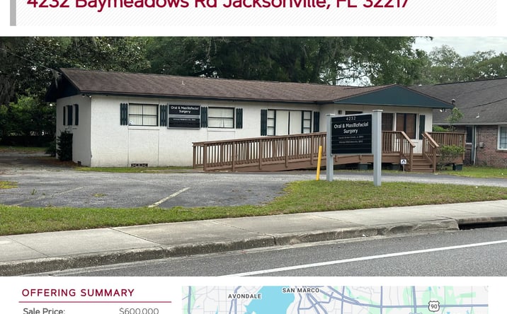 Pictures of Office property located at 4232 Baymeadows Rd, Jacksonville, FL 32217 for sales - image #1