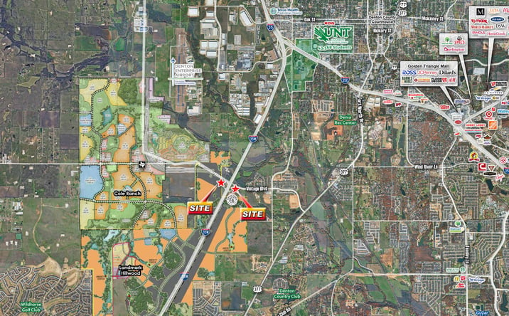 Pictures of Land property located at I-35W & Vintage Blvd, Denton, TX 76226 for sales - image #1