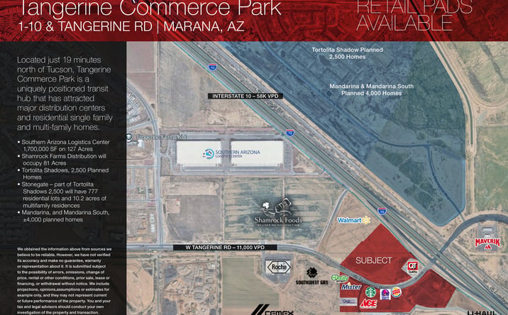Pictures of Land, Retail property located at I-10 & Tangerine Rd, Marana, AZ 34797-3045 for sales - image #1