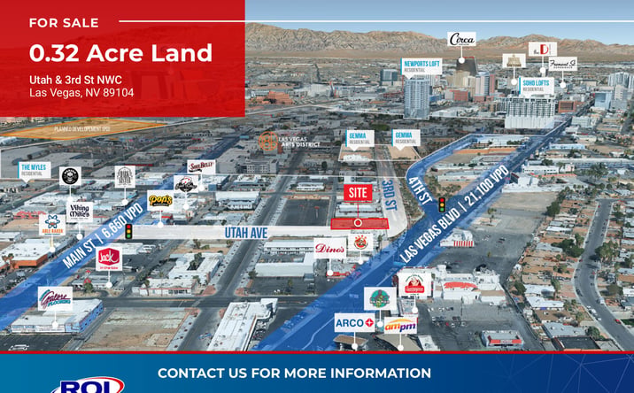 Pictures of Land property located at 1424 Utah & 3rd St NWC, Las Vegas, NV 89104 for sales - image #1