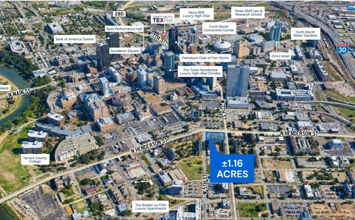 Pictures of Office, Hospitality, Land property located at 1000 W 7th St, Fort Worth, TX 76102 for sales - image #1