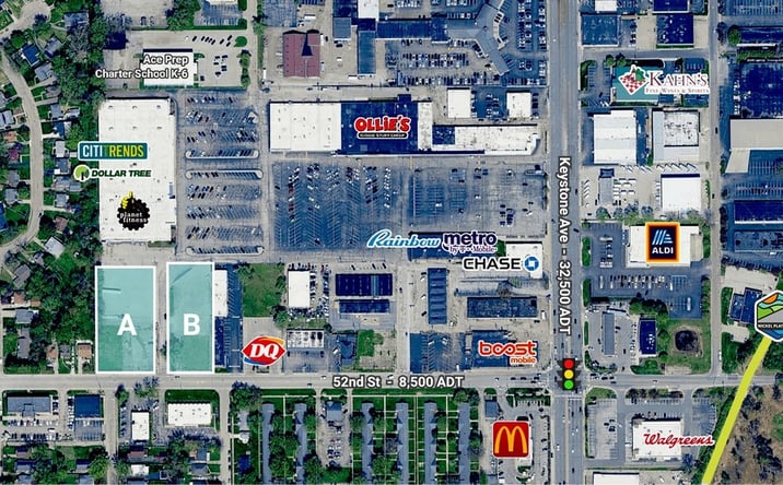 Pictures of Land property located at 2020 - 2050 E 52nd Street, Indianapolis, IN 46205 for sales - image #1