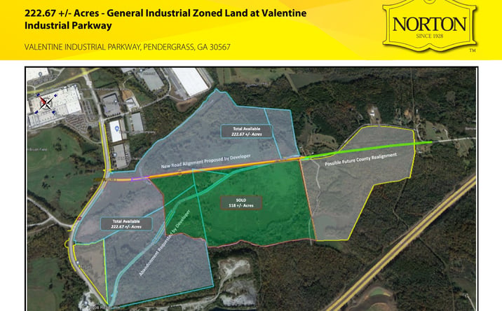 Pictures of Land property located at 0 Valentine Industrial Parkway, Pendergrass, GA 30567 for sales - image #1