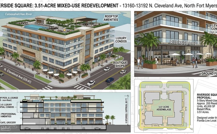 Pictures of Multifamily, Land, Retail property located at 13160 North Cleveland Avenue, North Fort Myers, FL 33903, 13170 North Cleveland Avenue, North Fort Myers, FL 33903, 13180 North Cleveland Avenue, North Fort Myers, FL 33903, 13192 North Cleveland Avenue, North Fort Myers, FL 33903 for sales - image #1