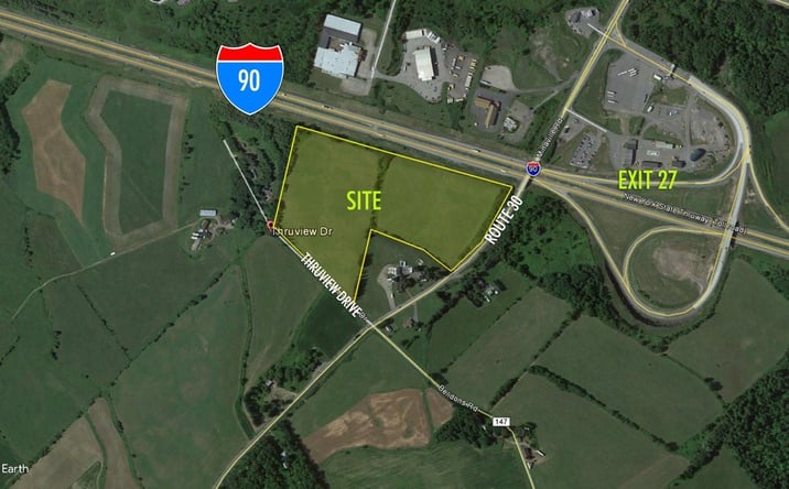 Pictures of Land property located at Route 30 at NYS Thruway Exit 27 Thruview Drive, Amsterdam, NY 12010 for sales - image #1
