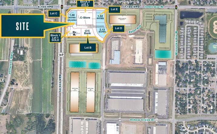 Pictures of Retail, Land property located at SEQ Highway 169 & 109th Ave N Brooklyn Park, Minneapolis, MN 55445 for sales - image #1