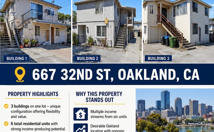 Pictures of Multifamily property located at 667 32nd Street, Oakland, CA 94609 for sales - image #1