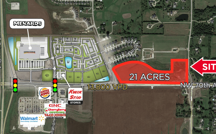 Pictures of Mixed Use, Land property located at Corner of NW 70TH Ave & NW 107th, Johnston, IA 50131 for sales - image #1