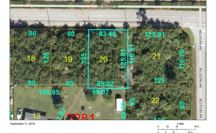 Pictures of Land property located at 814 SE Becker Road, Port St. Lucie, FL 34984 for sales - image #1