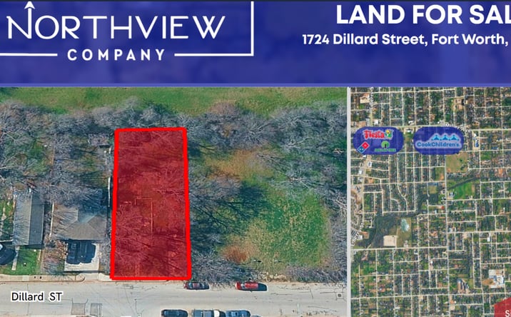 Pictures of Land property located at 1724 Dillard Street, Fort Worth, TX 76105 for sales - image #1