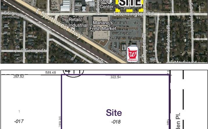 Pictures of Land property located at NWC Kensington & Dryden, Arlington Heights, IL 19134-3739 for sales - image #1