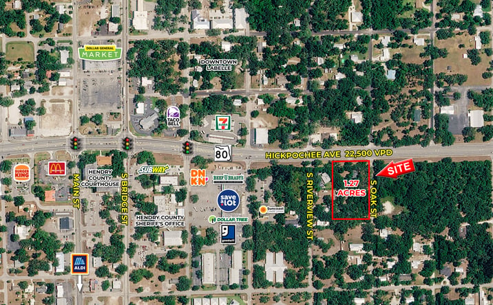 Pictures of Retail, Office, Land property located at 351 E HICKPOCHEE AVE, LABELLE, FL 33935, South Oak Street, LaBelle, FL 33935 for sales - image #1