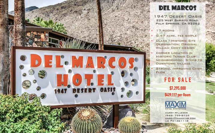 Pictures of Hospitality property located at 225 West Baristo Road, Palm Springs, CA 92262 for sales - image #1