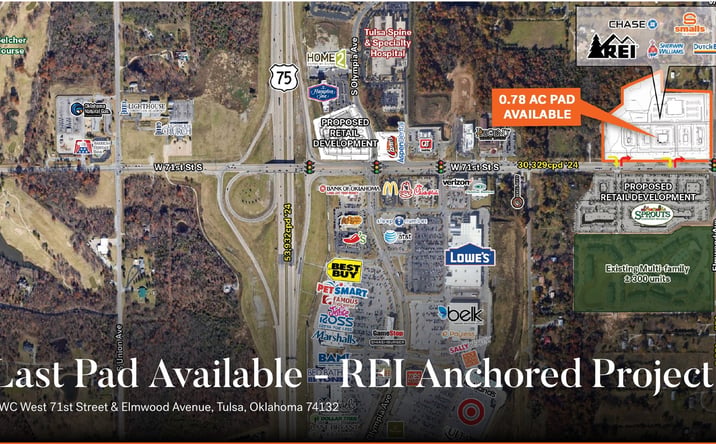 Pictures of Land property located at NWC West 71st Street & Elmwood Avenue, Tulsa, OK 74132 for sales - image #1