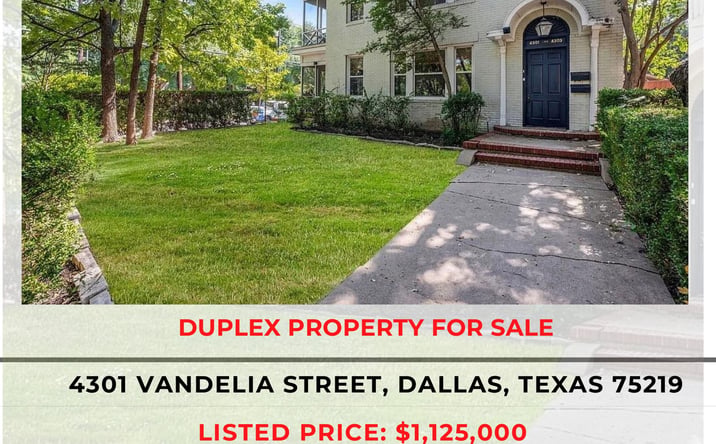 Pictures of Multifamily property located at 4301 Vandelia Street, Dallas, TX 75219 for sales - image #1