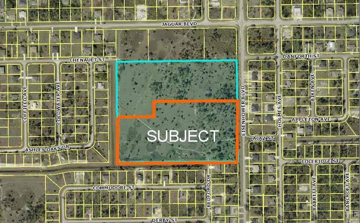 Pictures of Land property located at Eisenhower Boulevard, Lehigh Acres, FL 33974 for sales - image #1