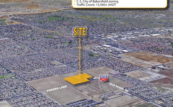 Pictures of Retail, Land property located at NWC Panama Lane & Old River Road, Bakersfield, CA 93311 for sales - image #1