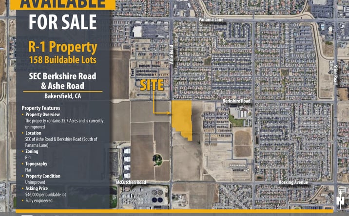 Pictures of Land property located at SEC Ashe and Berkshire, Bakersfield, CA 93313 for sales - image #1