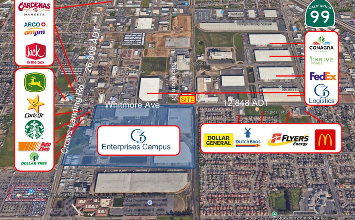 Pictures of Land property located at NEC Whitmore Ave and Nickerson Dr., Modesto, CA 95358 for sales - image #1