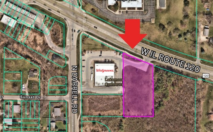 Pictures of Retail property located at RT 120 & Darrell Rd, Lakemoor, IL 60051 for sales - image #1