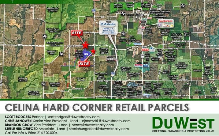 Pictures of Retail, Land property located at FM-428 & McNabb Dr, Celina, TX 75009-4456, Legacy Dr & Punk Carter Pkwy, Celina, TX 75009-4452 for sales - image #1