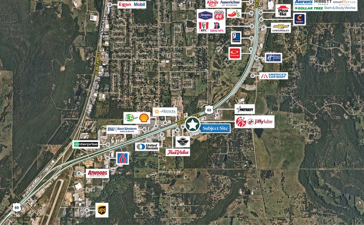 Pictures of Retail, Land property located at SWC of George Nigh Expressway and 14th Street, McAlester, OK 74501 for sales - image #1