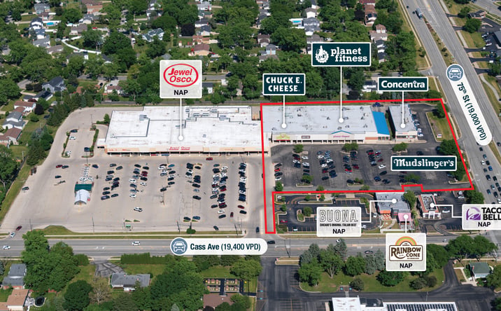 Pictures of Retail property located at 7409 Cass Avenue, Darien, IL 60561, 7411 Cass Avenue, Darien, IL 60561, 7415 Cass Avenue, Darien, IL 60561, 7421 Cass Avenue, Darien, IL 60561, 7423 Cass Avenue, Darien, IL 60561 for sales - image #1