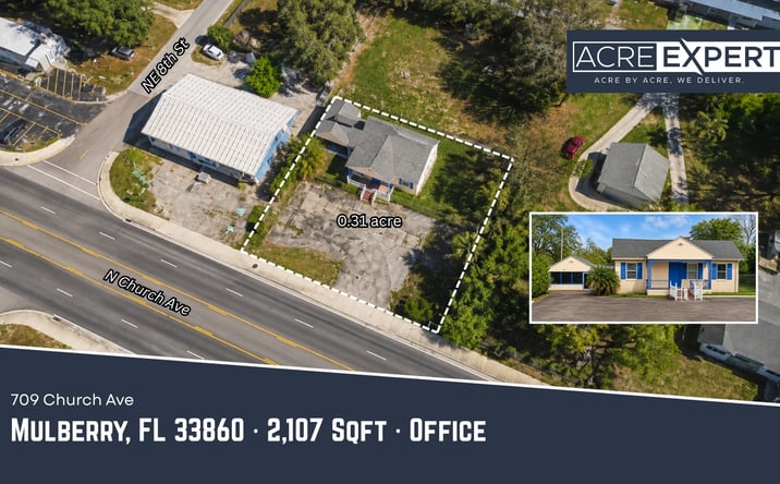 Pictures of Office property located at 709 North Church Avenue, Mulberry, FL 33860 for sales - image #1