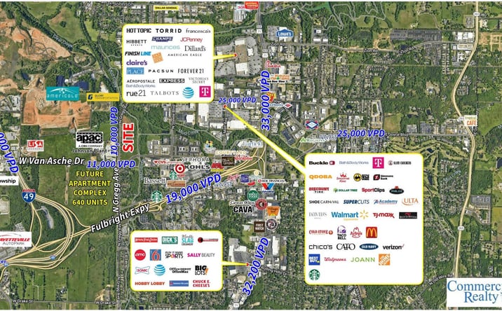 Pictures of Retail, Office, Land property located at Corner of N Gregg Ave and W Van Asche Dr, Fayetteville, AR 72703 for sales - image #1