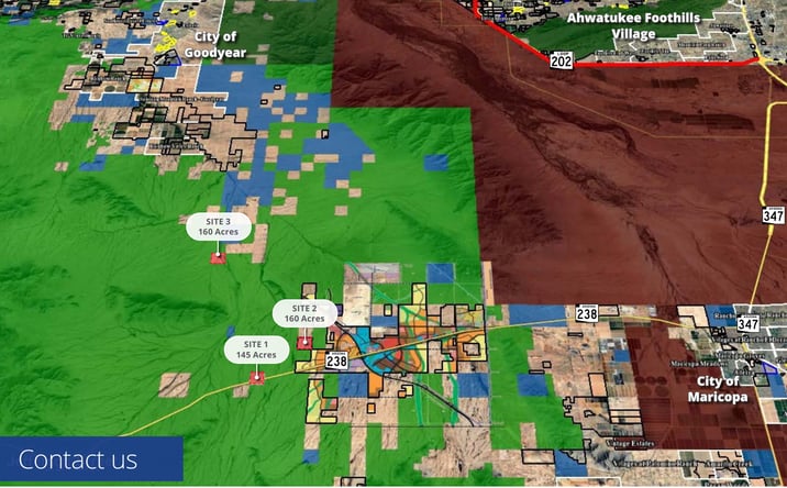 Pictures of Land property located at Between 99th Avenue (alignment) and half mile west of 115th Avenue (alignment), north and south of State Route 238, Goodyear, AZ 84057 for sales - image #1