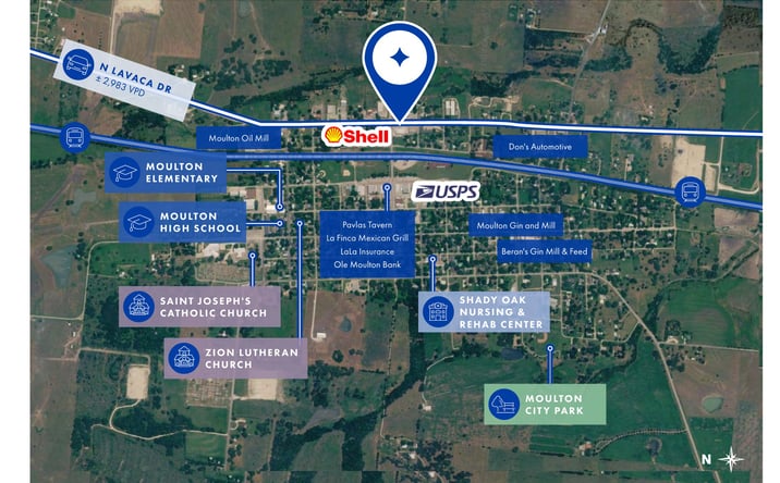 Pictures of Retail property located at 201 West Moore Avenue, Moulton, TX 77975 for sales - image #1