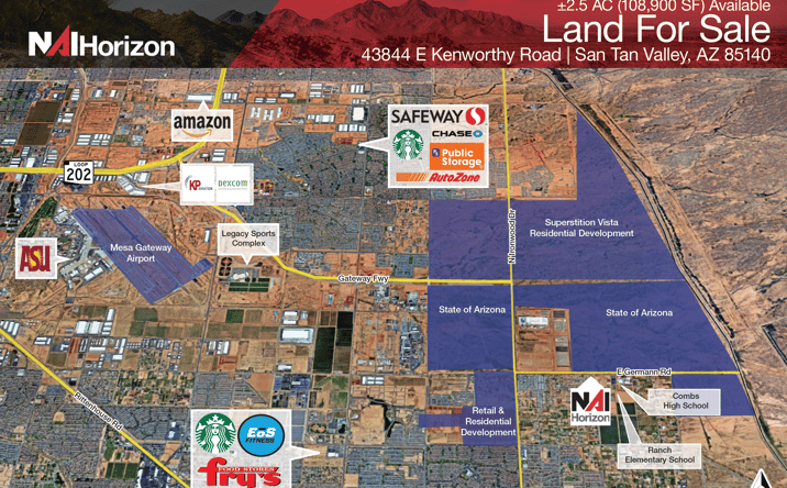 Pictures of Land property located at 43844 North Kenworthy Road, San Tan Valley, AZ 85140 for sales - image #1