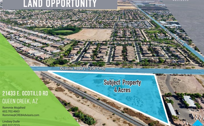 Pictures of Land, Office, Industrial property located at 21433 E Ocotillo Rd, Queen Creek, AZ 85142 for sales - image #1
