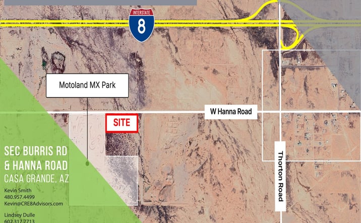 Pictures of Land property located at SEC of Burris Road and Hanna Road, Casa Grande, AZ 85193 for sales - image #1