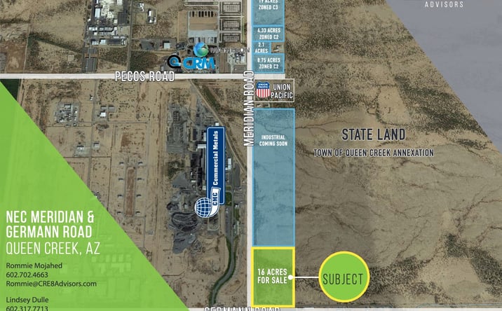 Pictures of Land property located at NEC Meridian Road & Germann Road, Queen Creek, AZ 85142 for sales - image #1
