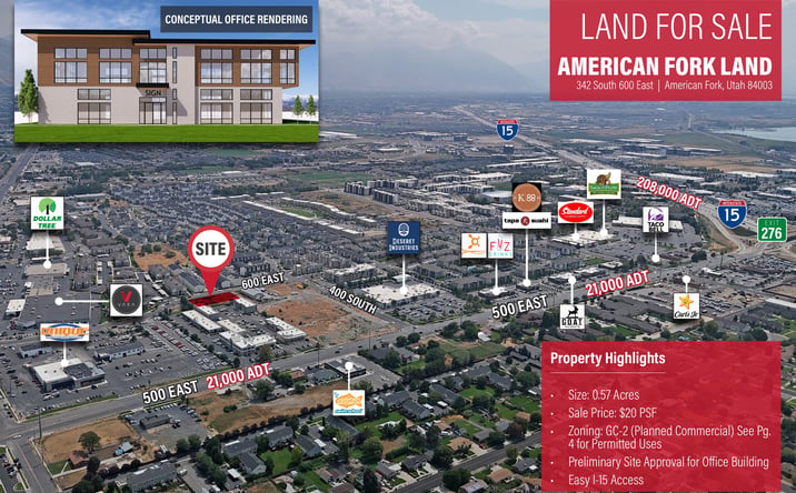 Pictures of Office, Land property located at 342 South 600 East, American Fork, UT 84003 for sales - image #1