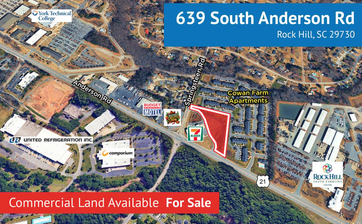 Pictures of Land property located at 639 South Anderson Rd, Rock Hill, SC 29730 for sales - image #1