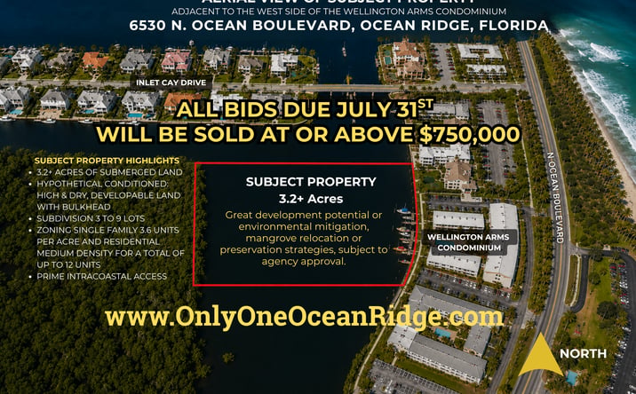 Pictures of Land property located at 6520 North Ocean Boulevard, Ocean Ridge, FL 33435 for sales - image #1