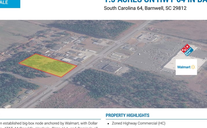 Pictures of Land property located at South Carolina 64, Barnwell, SC 29812 for sales - image #1