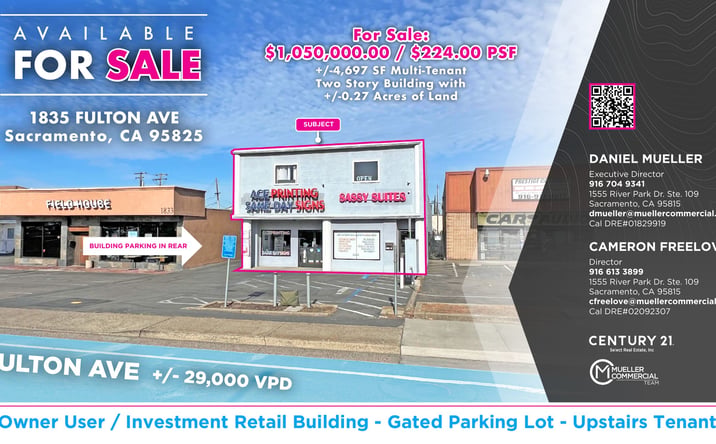 Pictures of Retail property located at 1835 Fulton Ave, Sacramento, CA 95825 for sales - image #1