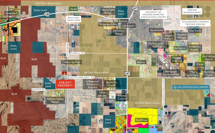 Pictures of Land property located at Warren Rd & Peters and Nall Rd, Maricopa, AZ 85139 for sales - image #1