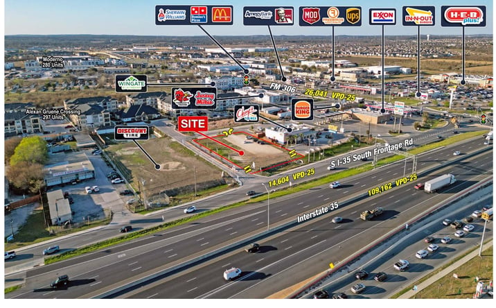 Pictures of Land property located at SWQ I-35 AND FM 306, New Braunfels, TX 78132 for sales - image #1