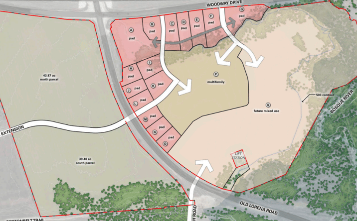 Pictures of Land, Multifamily, Retail property located at TBD 1 - 50+/- Acres on NE & SE Corners of Hwy 84 & Old Lorena Rd, McGregor, TX 76657 for sales - image #1