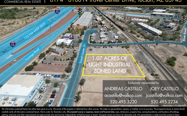 Pictures of Land property located at 6174 - 6186 N Travel Center Drive, Tucson, AZ 85743 for sales - image #1