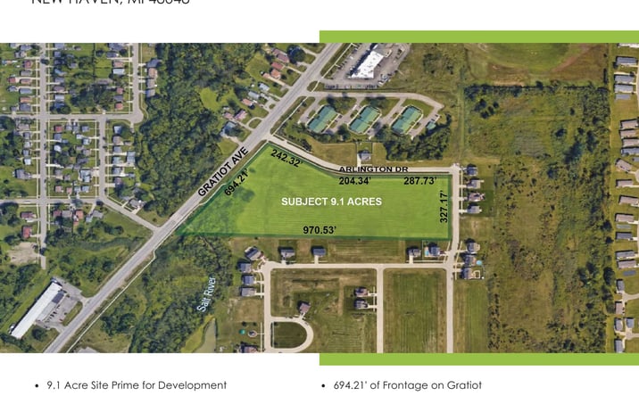 Pictures of Land property located at Gratiot Ave & Arlington Dr, New Haven, MI 48048 for sales - image #1