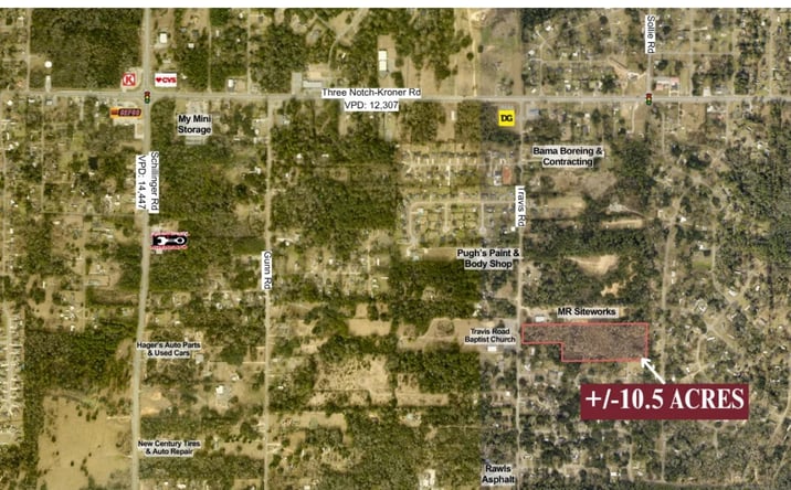 Pictures of Land property located at 5265 Travis Rd, Mobile, AL 36619 for sales - image #1