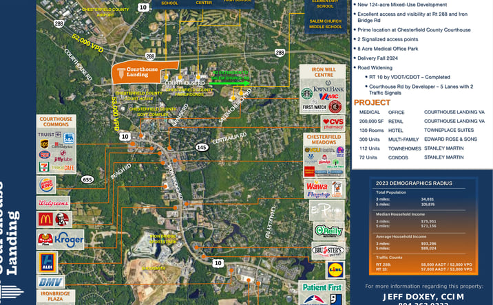 Pictures of Retail, Multifamily, Office, Mixed Use, Land property located at Courthouse Rd & Iron Bridge Rd, Chesterfield, VA 23832 for sales - image #1