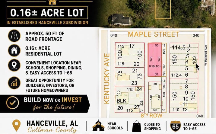 Pictures of Land property located at Maple Street, Hanceville, AL 35077 for sales - image #1