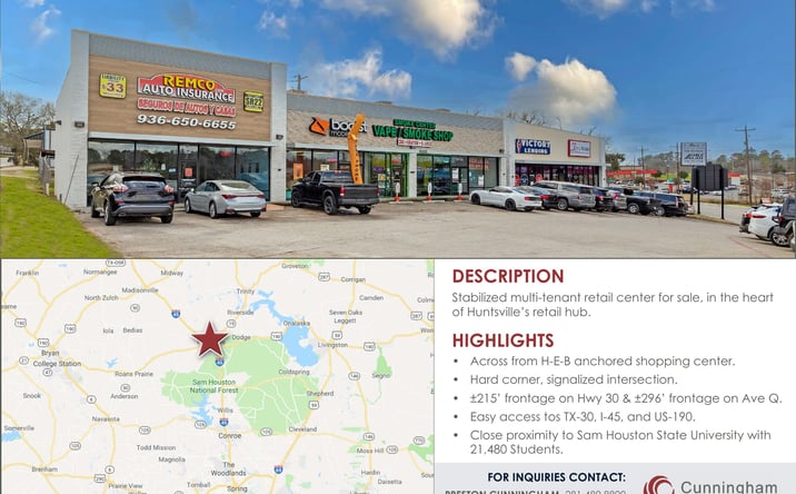 Pictures of Retail property located at 1601 11th Street, Huntsville, TX 77340 for sales - image #1